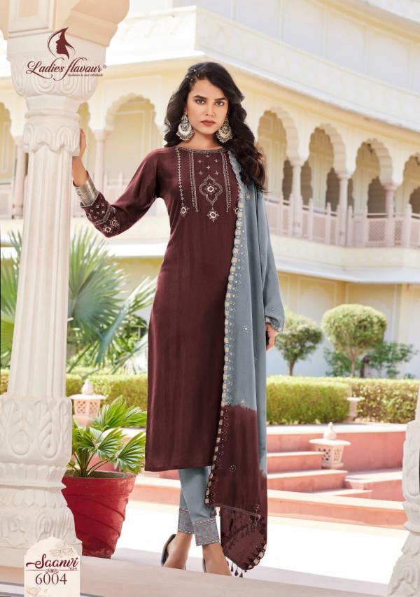 Ladies Flavour Saanvi Vol 6 Exclusive Kurti With Bottom Dupatta Collection